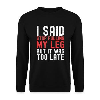 Amputation - Unisex Sweatshirt - black - Front - Alina (178cm) & Michal (187cm)