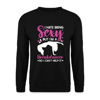 Break Dancing - Unisex Sweatshirt - black - Front - Alina (178cm) & Michal (187cm)
