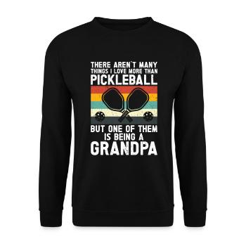 Opa Pickleball Paddel - Unisex Pullover - Schwarz - Vorne - Alina (178cm) & Michal (187cm)
