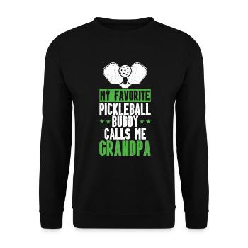 Opa Pickleball Paddel - Unisex Pullover - Schwarz - Vorne - Alina (178cm) & Michal (187cm)