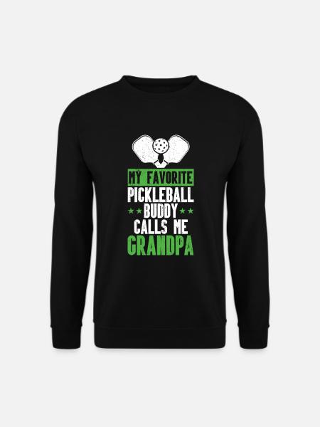 Grandpa Pickleball Paddle - Unisex Sweatshirt - black