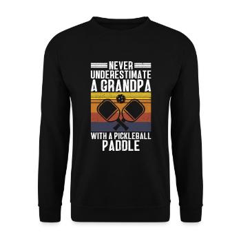 Opa Pickleball Paddel - Unisex Pullover - Schwarz - Vorne - Alina (178cm) & Michal (187cm)
