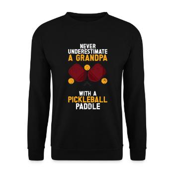Opa Pickleball Paddel - Unisex Pullover - Schwarz - Vorne - Alina (178cm) & Michal (187cm)