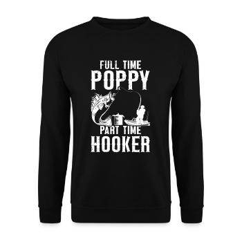 Pêche coquelicot Pêcheur pavillon américain Poppi - Sweat-shirt Unisexe - noir - Devant - Alina (178cm) & Michal (187cm)
