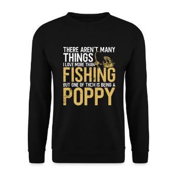 Pêche coquelicot Pêcheur pavillon américain Poppi - Sweat-shirt Unisexe - noir - Devant - Alina (178cm) & Michal (187cm)