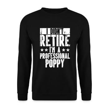 Pêche coquelicot Pêcheur pavillon américain Poppi - Sweat-shirt Unisexe - noir - Devant - Alina (178cm) & Michal (187cm)