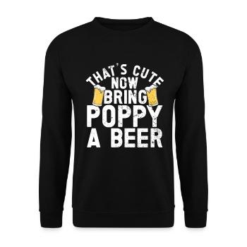 Pêche coquelicot Pêcheur pavillon américain Poppi - Sweat-shirt Unisexe - noir - Devant - Alina (178cm) & Michal (187cm)