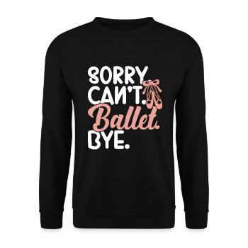 Ballet - Unisex Sweatshirt - black - Front - Alina (178cm) & Michal (187cm)
