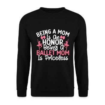 Ballet - Unisex Sweatshirt - black - Front - Alina (178cm) & Michal (187cm)