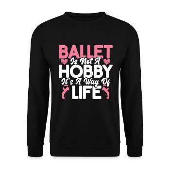 Ballet - Unisex Sweatshirt - black - Front - Alina (178cm) & Michal (187cm)