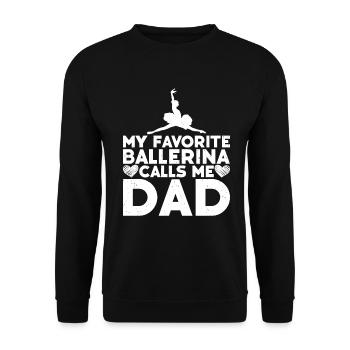 Ballet - Unisex Sweatshirt - black - Front - Alina (178cm) & Michal (187cm)