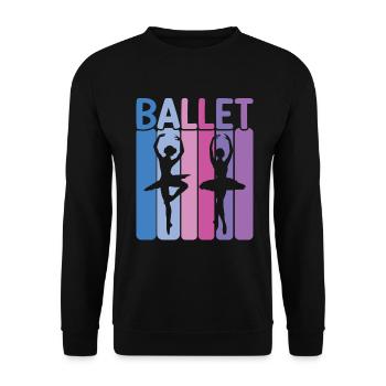Ballet - Unisex Sweatshirt - black - Front - Alina (178cm) & Michal (187cm)