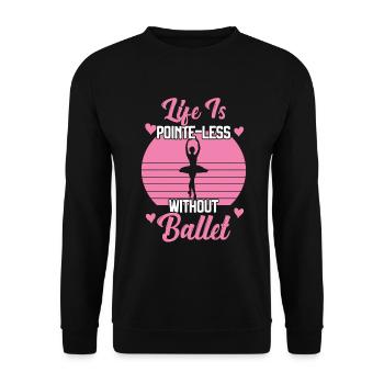 Ballet - Unisex Sweatshirt - black - Front - Alina (178cm) & Michal (187cm)