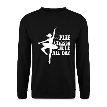 Ballet - Unisex Sweatshirt - black - Front - Alina (178cm) & Michal (187cm)