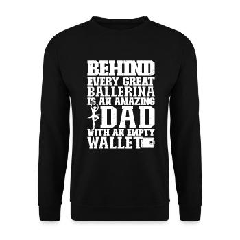 Ballet - Unisex Sweatshirt - black - Front - Alina (178cm) & Michal (187cm)