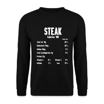 Steak - Unisex Pullover - Schwarz - Vorne - Alina (178cm) & Michal (187cm)