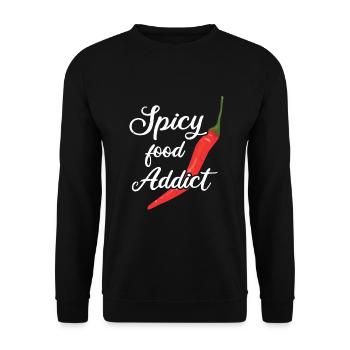 Chili-Pfeffer - Unisex Pullover - Schwarz - Vorne - Alina (178cm) & Michal (187cm)