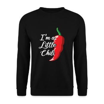Chili-Pfeffer - Unisex Pullover - Schwarz - Vorne - Alina (178cm) & Michal (187cm)