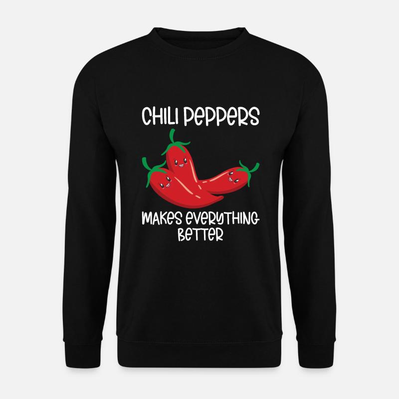 Chili-Pfeffer - Unisex Pullover - Schwarz