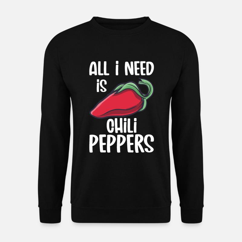 Chili-Pfeffer - Unisex Pullover - Schwarz