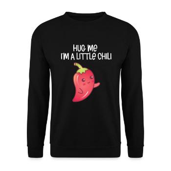 Chili-Pfeffer - Unisex Pullover - Schwarz - Vorne - Alina (178cm) & Michal (187cm)