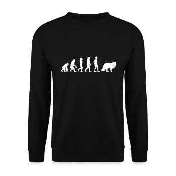 Artic Fuchsliebhaber Aus Arktischer Fuchs - Unisex Pullover - Schwarz - Vorne - Alina (178cm) & Michal (187cm)