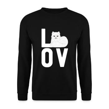 Artic Fuchsliebhaber Aus Arktischer Fuchs - Unisex Pullover - Schwarz - Vorne - Alina (178cm) & Michal (187cm)