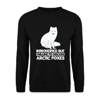 Artic Fuchsliebhaber Aus Arktischer Fuchs - Unisex Pullover - Schwarz - Vorne - Alina (178cm) & Michal (187cm)