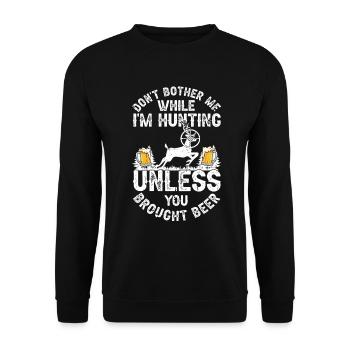 Hunting and beer - Unisex Sweatshirt - black - Front - Alina (178cm) & Michal (187cm)