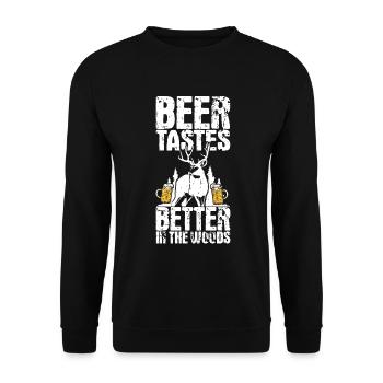 Hunting and beer - Unisex Sweatshirt - black - Front - Alina (178cm) & Michal (187cm)