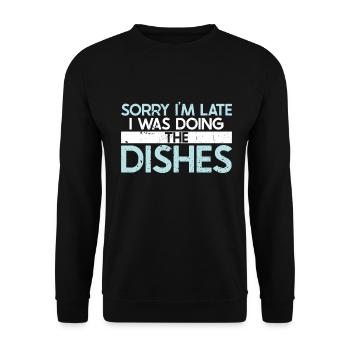 Lave-vaisselle - Sweat-shirt Unisexe - noir - Devant - Alina (178cm) & Michal (187cm)