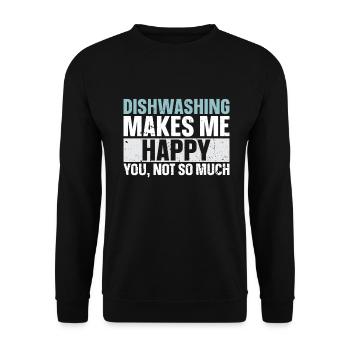Lave-vaisselle - Sweat-shirt Unisexe - noir - Devant - Alina (178cm) & Michal (187cm)