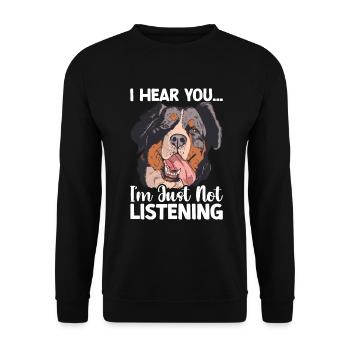 Bernese - Unisex Sweatshirt - black - Front - Alina (178cm) & Michal (187cm)