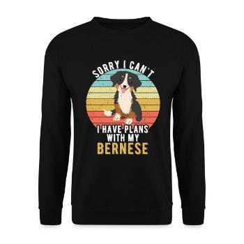 Bernese - Unisex Sweatshirt - black - Front - Alina (178cm) & Michal (187cm)