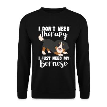 Bernese - Unisex Sweatshirt - black - Front - Alina (178cm) & Michal (187cm)