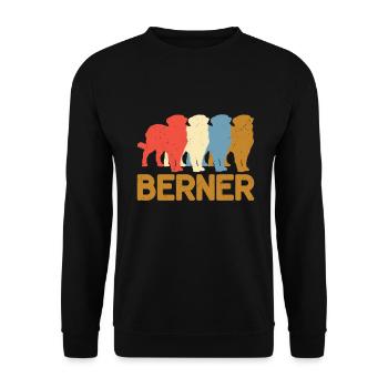 Bernese - Unisex Sweatshirt - black - Front - Alina (178cm) & Michal (187cm)
