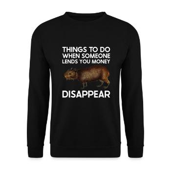 Capybara Animal Rodent Capibara - Unisex Sweatshirt - black - Front - Alina (178cm) & Michal (187cm)