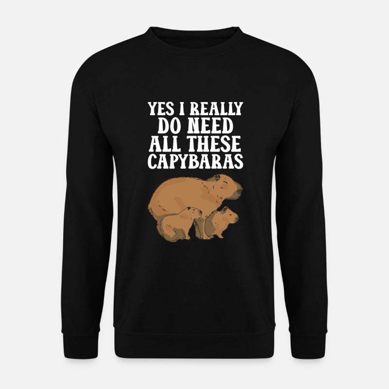 Capybara Animal Rodent Capibara - Unisex Sweatshirt - black
