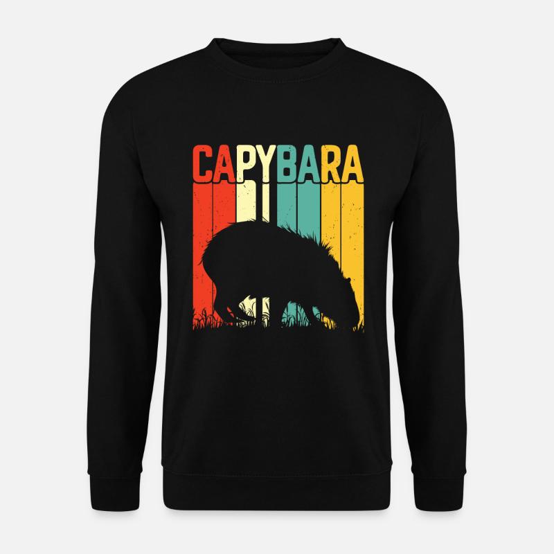 Capybara Tier Nagetier Capibara - Unisex Pullover - Schwarz