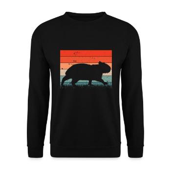 Capybara Animal Rodent Capibara - Unisex Sweatshirt - black - Front - Alina (178cm) & Michal (187cm)