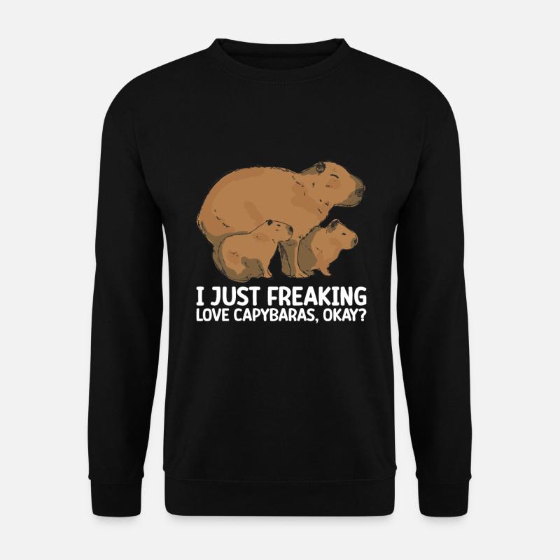 Capybara Animal Rodent Capibara - Unisex Sweatshirt - black