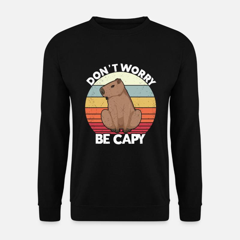 Capybara Tier Nagetier Capibara - Unisex Pullover - Schwarz