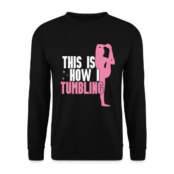 Stolpern - Unisex Pullover - Schwarz - Vorne - Alina (178cm) & Michal (187cm)