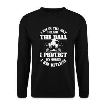 Gardien de but de football du gardien de but de football - Sweat-shirt Unisexe - noir - Devant - Alina (178cm) & Michal (187cm)