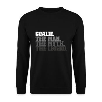 Gardien de but de football du gardien de but de football - Sweat-shirt Unisexe - noir - Devant - Alina (178cm) & Michal (187cm)