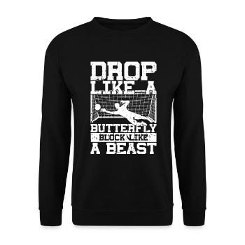 Gardien de but de football du gardien de but de football - Sweat-shirt Unisexe - noir - Devant - Alina (178cm) & Michal (187cm)