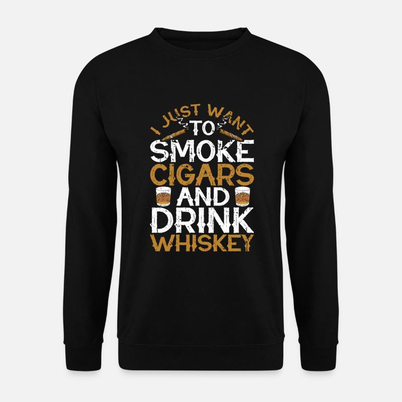 Cigar cigarette smokers - Unisex Sweatshirt - black