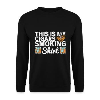 Cigar cigarette smokers - Unisex Sweatshirt - black - Front - Alina (178cm) & Michal (187cm)