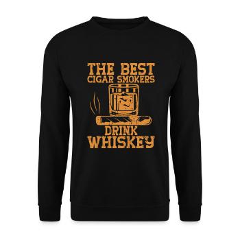 Fumeurs de cigarettes de cigares - Sweat-shirt Unisexe - noir - Devant - Alina (178cm) & Michal (187cm)