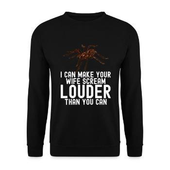 Tarantula - Unisex Sweatshirt - black - Front - Alina (178cm) & Michal (187cm)